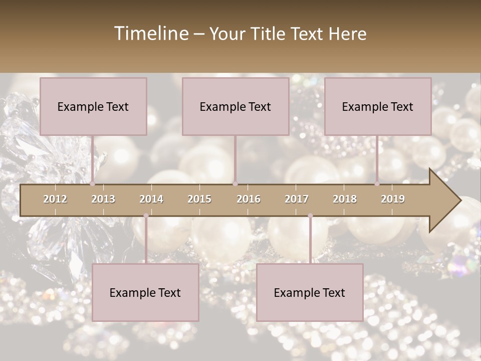A Bunch Of Pearls And Diamonds On A Table PowerPoint Template