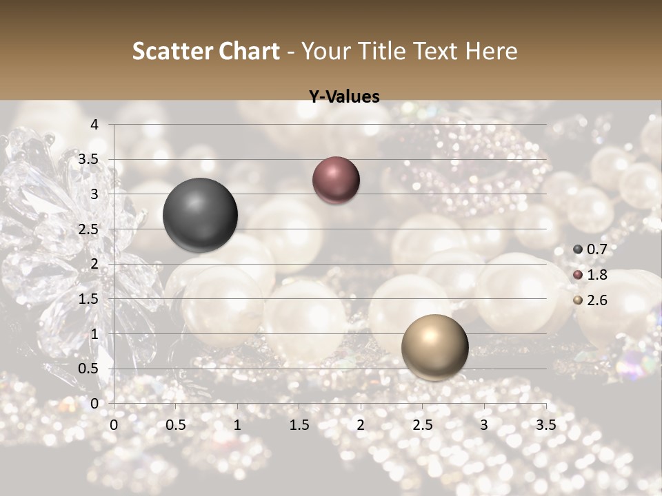 A Bunch Of Pearls And Diamonds On A Table PowerPoint Template