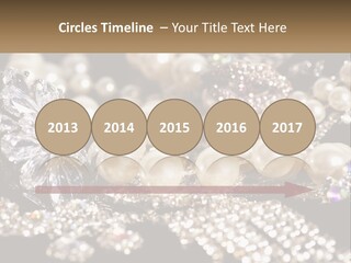 A Bunch Of Pearls And Diamonds On A Table PowerPoint Template
