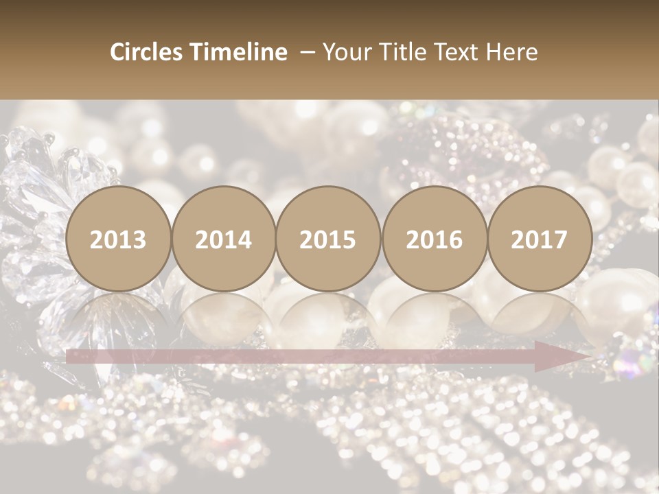 A Bunch Of Pearls And Diamonds On A Table PowerPoint Template