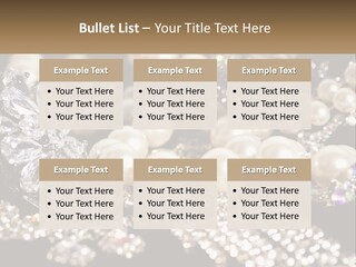 A Bunch Of Pearls And Diamonds On A Table PowerPoint Template