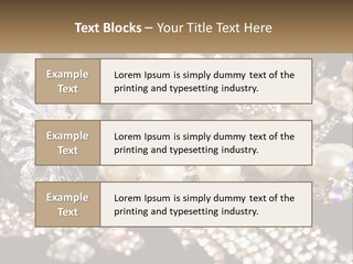 A Bunch Of Pearls And Diamonds On A Table PowerPoint Template