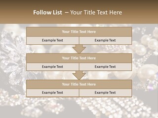 A Bunch Of Pearls And Diamonds On A Table PowerPoint Template