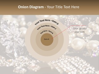A Bunch Of Pearls And Diamonds On A Table PowerPoint Template