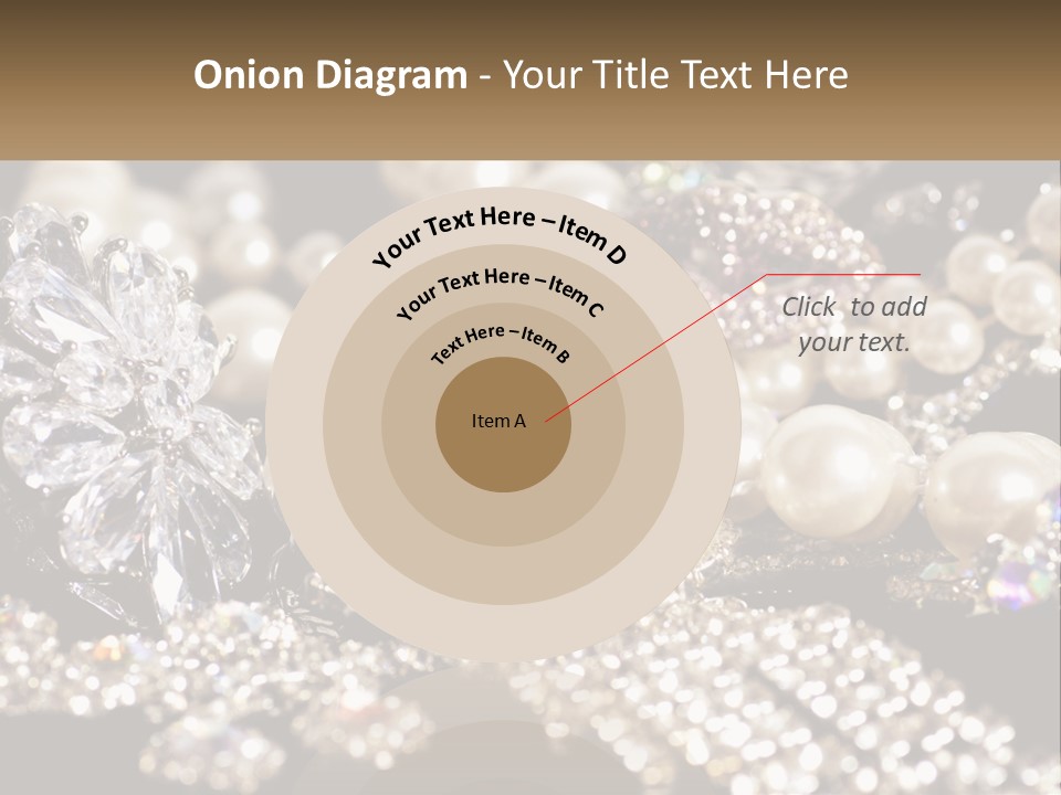 A Bunch Of Pearls And Diamonds On A Table PowerPoint Template