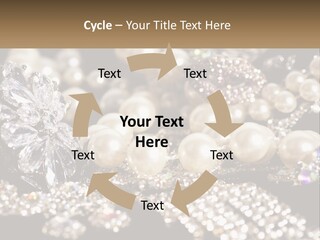 A Bunch Of Pearls And Diamonds On A Table PowerPoint Template