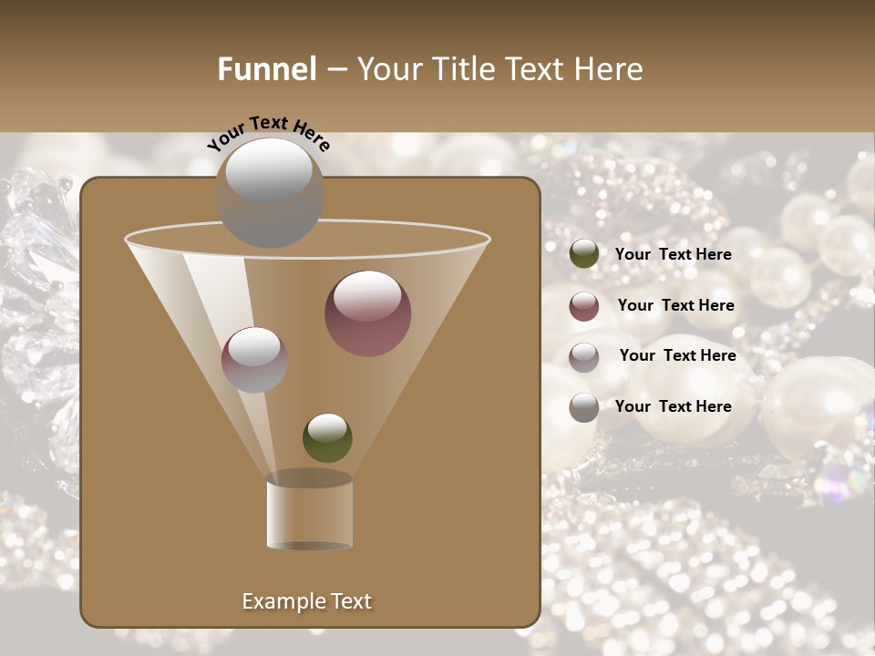 A Bunch Of Pearls And Diamonds On A Table PowerPoint Template
