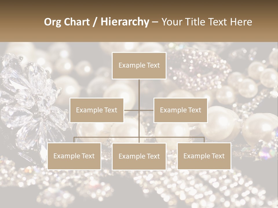 A Bunch Of Pearls And Diamonds On A Table PowerPoint Template