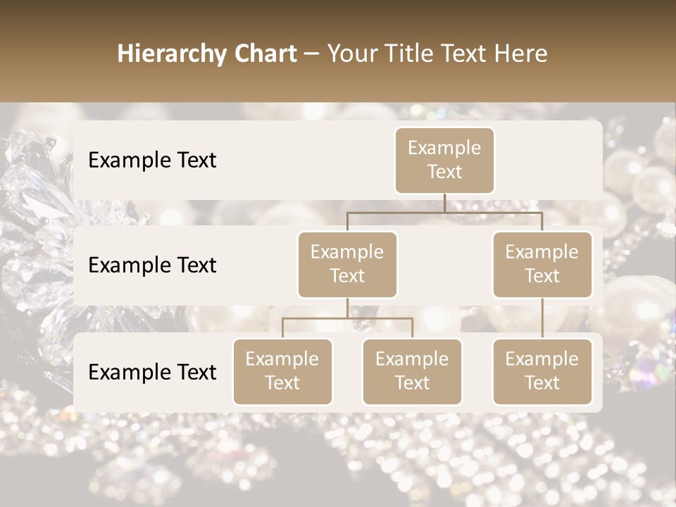 A Bunch Of Pearls And Diamonds On A Table PowerPoint Template