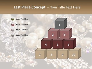A Bunch Of Pearls And Diamonds On A Table PowerPoint Template