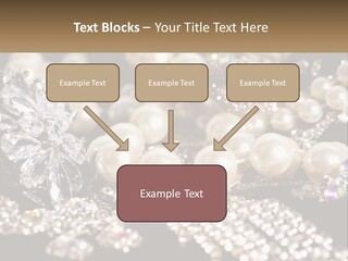 A Bunch Of Pearls And Diamonds On A Table PowerPoint Template