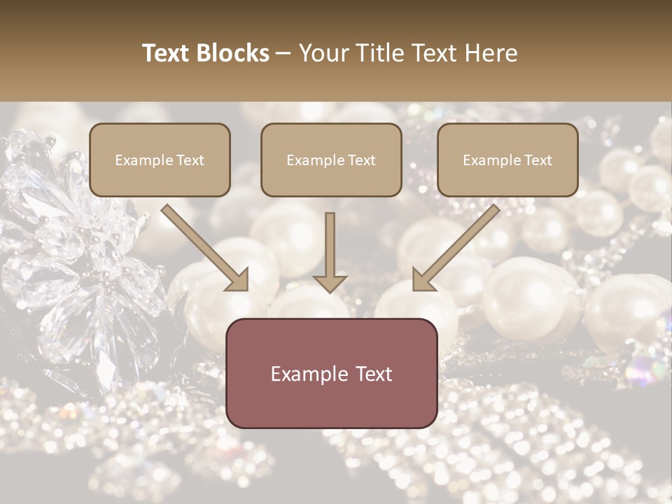 A Bunch Of Pearls And Diamonds On A Table PowerPoint Template