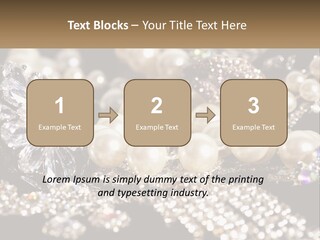 A Bunch Of Pearls And Diamonds On A Table PowerPoint Template