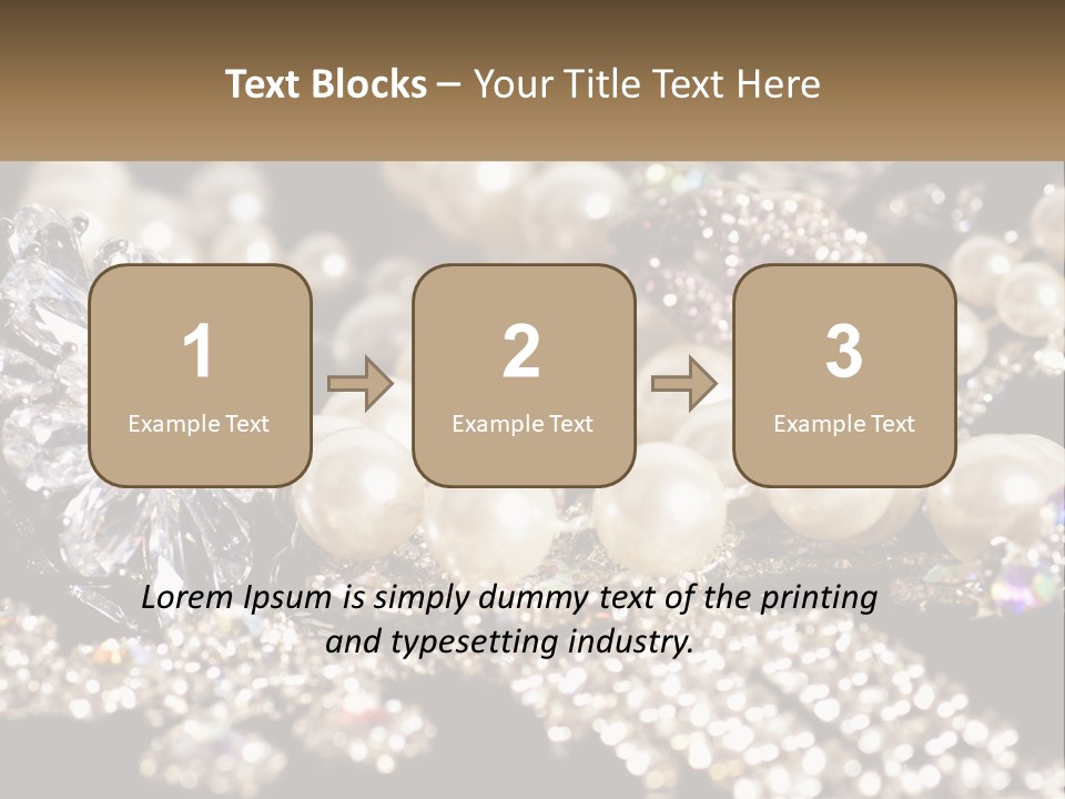 A Bunch Of Pearls And Diamonds On A Table PowerPoint Template