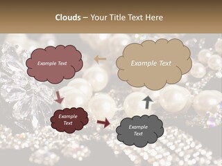 A Bunch Of Pearls And Diamonds On A Table PowerPoint Template