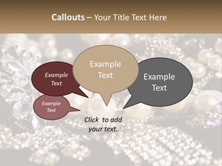 A Bunch Of Pearls And Diamonds On A Table PowerPoint Template