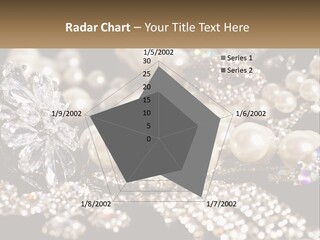 A Bunch Of Pearls And Diamonds On A Table PowerPoint Template