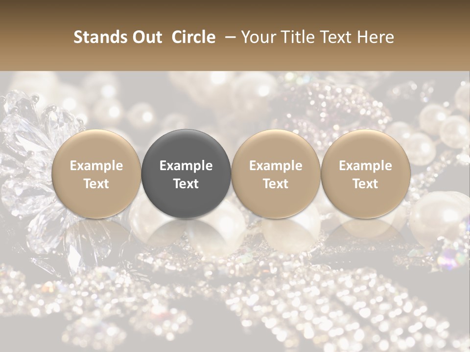 A Bunch Of Pearls And Diamonds On A Table PowerPoint Template