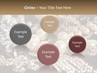 A Bunch Of Pearls And Diamonds On A Table PowerPoint Template