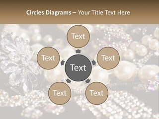 A Bunch Of Pearls And Diamonds On A Table PowerPoint Template