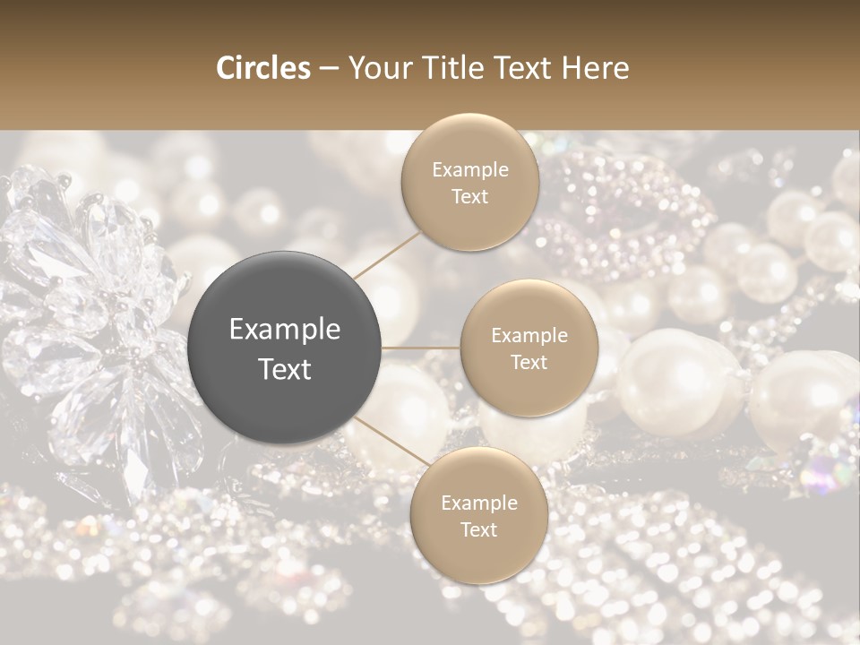 A Bunch Of Pearls And Diamonds On A Table PowerPoint Template