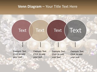 A Bunch Of Pearls And Diamonds On A Table PowerPoint Template
