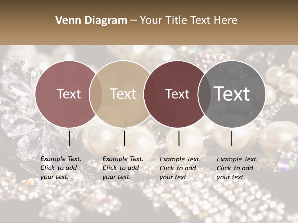 A Bunch Of Pearls And Diamonds On A Table PowerPoint Template