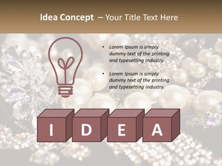 A Bunch Of Pearls And Diamonds On A Table PowerPoint Template