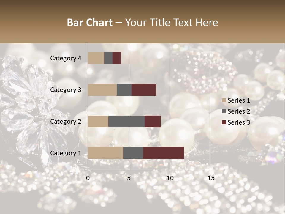 A Bunch Of Pearls And Diamonds On A Table PowerPoint Template
