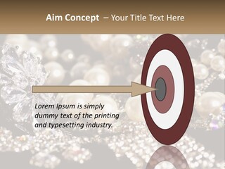 A Bunch Of Pearls And Diamonds On A Table PowerPoint Template