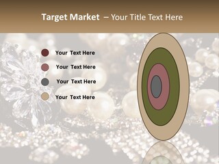 A Bunch Of Pearls And Diamonds On A Table PowerPoint Template