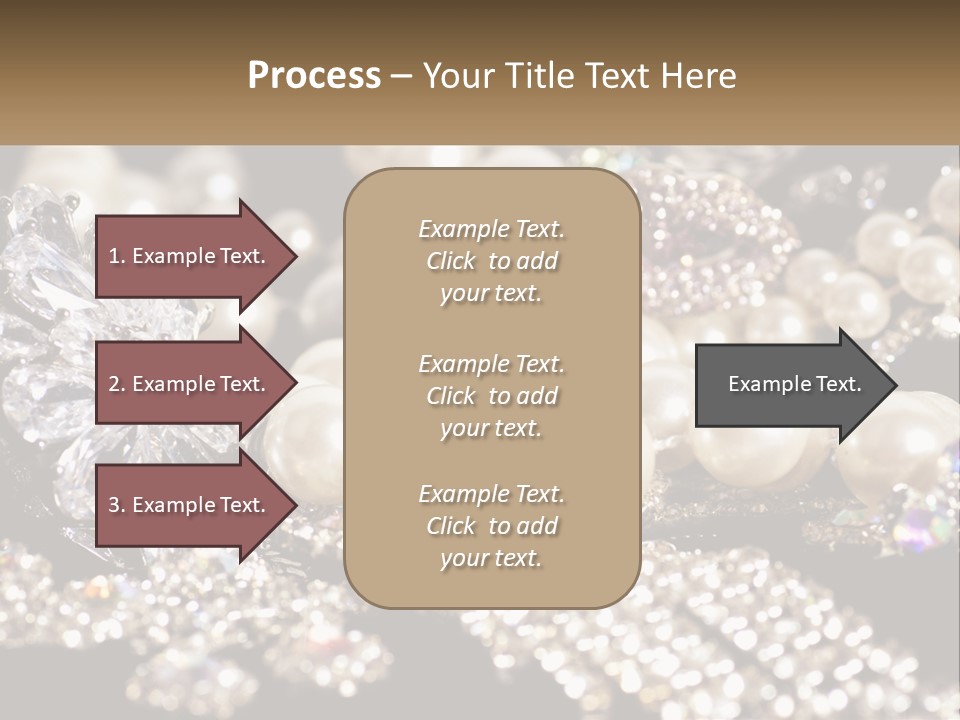 A Bunch Of Pearls And Diamonds On A Table PowerPoint Template