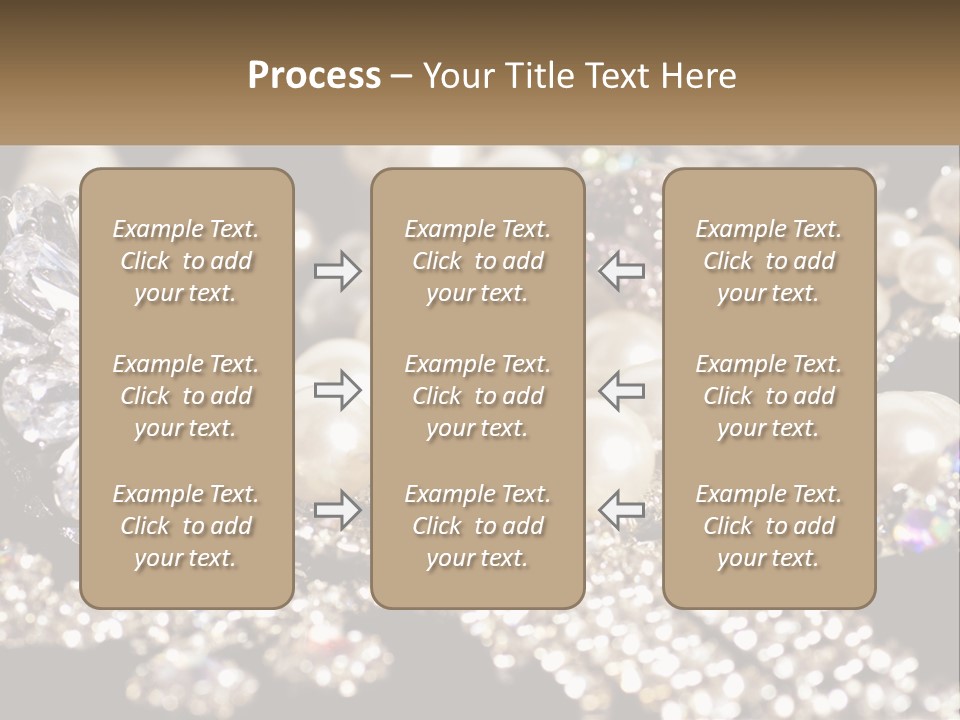 A Bunch Of Pearls And Diamonds On A Table PowerPoint Template