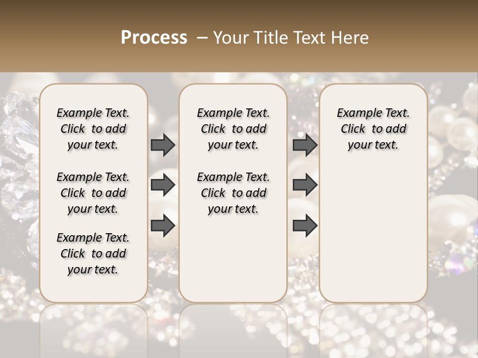 A Bunch Of Pearls And Diamonds On A Table PowerPoint Template