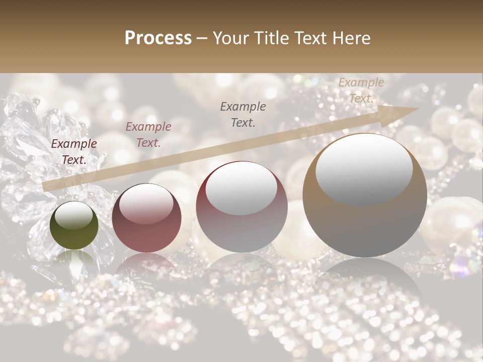 A Bunch Of Pearls And Diamonds On A Table PowerPoint Template