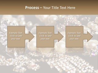 A Bunch Of Pearls And Diamonds On A Table PowerPoint Template