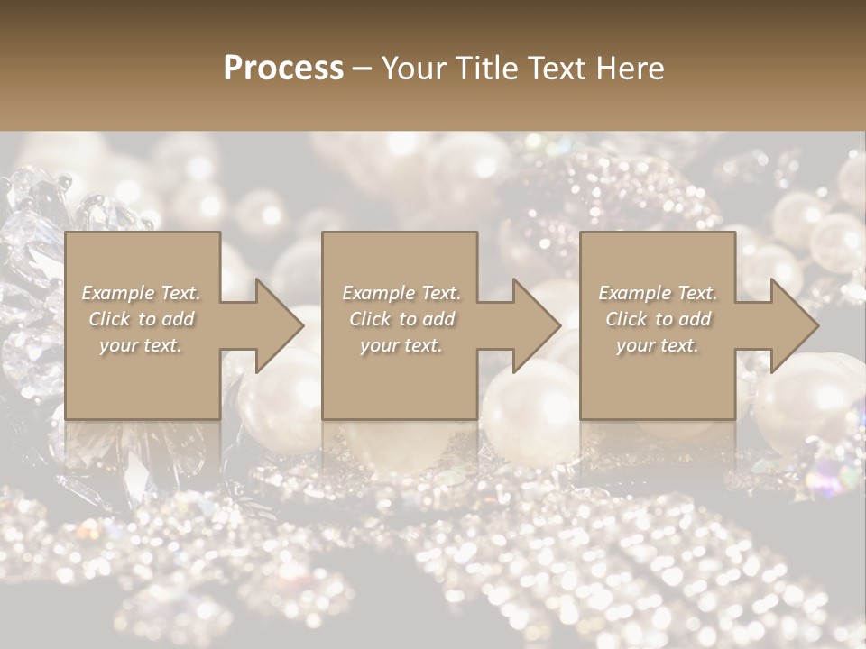 A Bunch Of Pearls And Diamonds On A Table PowerPoint Template