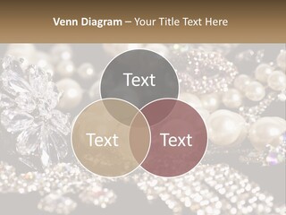 A Bunch Of Pearls And Diamonds On A Table PowerPoint Template
