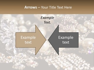A Bunch Of Pearls And Diamonds On A Table PowerPoint Template