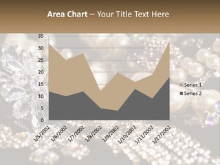 A Bunch Of Pearls And Diamonds On A Table PowerPoint Template