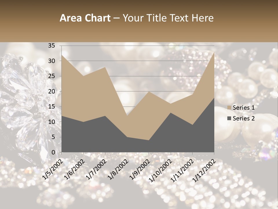 A Bunch Of Pearls And Diamonds On A Table PowerPoint Template