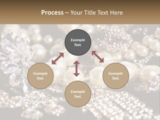 A Bunch Of Pearls And Diamonds On A Table PowerPoint Template