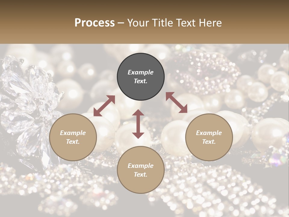 A Bunch Of Pearls And Diamonds On A Table PowerPoint Template