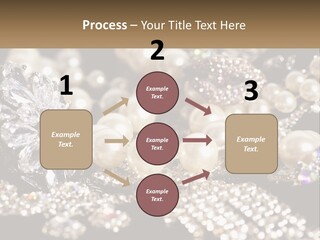 A Bunch Of Pearls And Diamonds On A Table PowerPoint Template