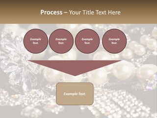 A Bunch Of Pearls And Diamonds On A Table PowerPoint Template