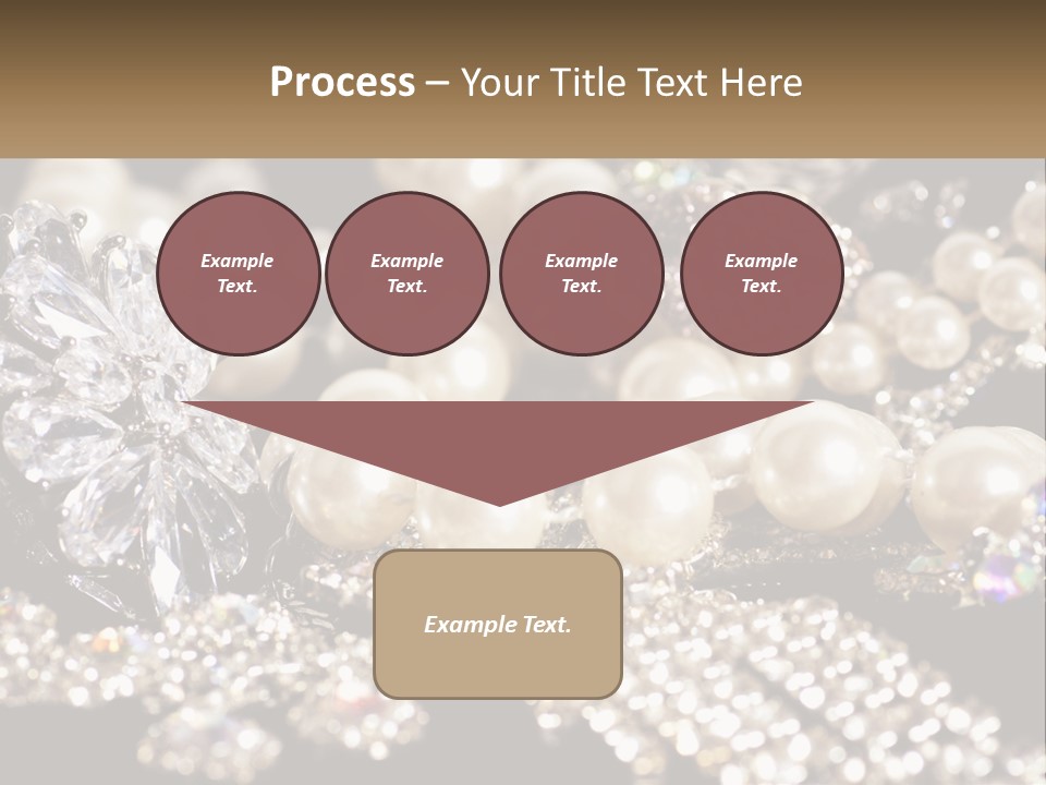 A Bunch Of Pearls And Diamonds On A Table PowerPoint Template