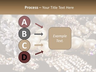 A Bunch Of Pearls And Diamonds On A Table PowerPoint Template