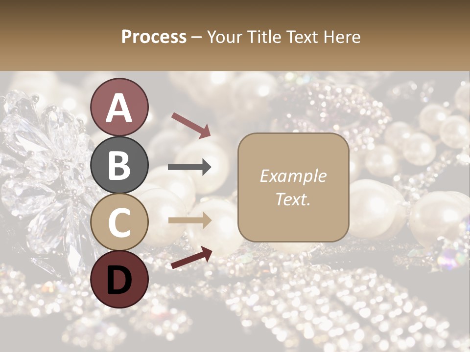A Bunch Of Pearls And Diamonds On A Table PowerPoint Template