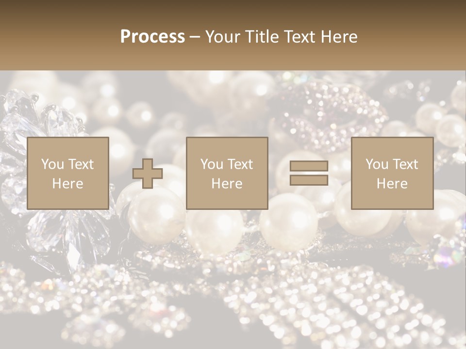 A Bunch Of Pearls And Diamonds On A Table PowerPoint Template