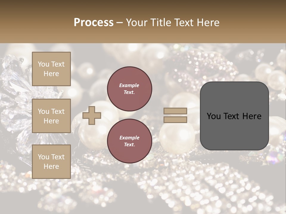 A Bunch Of Pearls And Diamonds On A Table PowerPoint Template